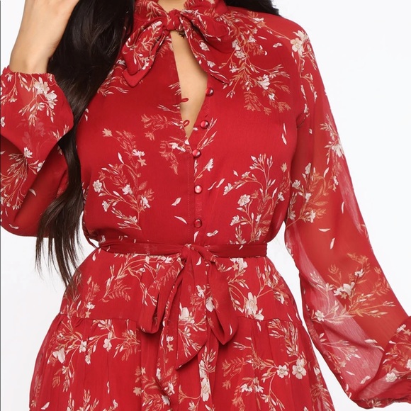 Red mini dress - Picture 2 of 3